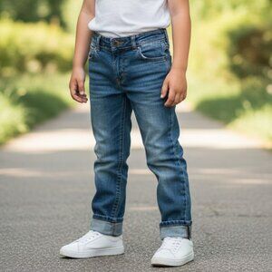 THE CHILDRENS PLACE TCP Medium Wash Straight Leg Jeans Boys Size 7